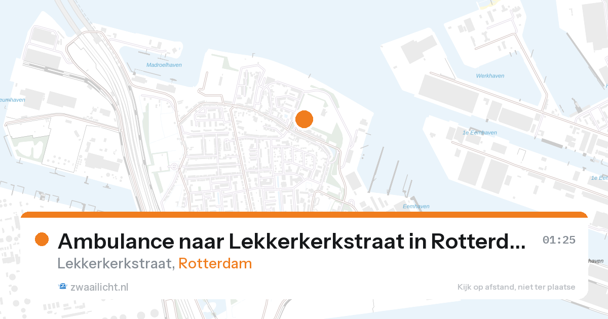 Ambulance naar Lekkerkerkstraat in Rotterdam — 1 feb 2026