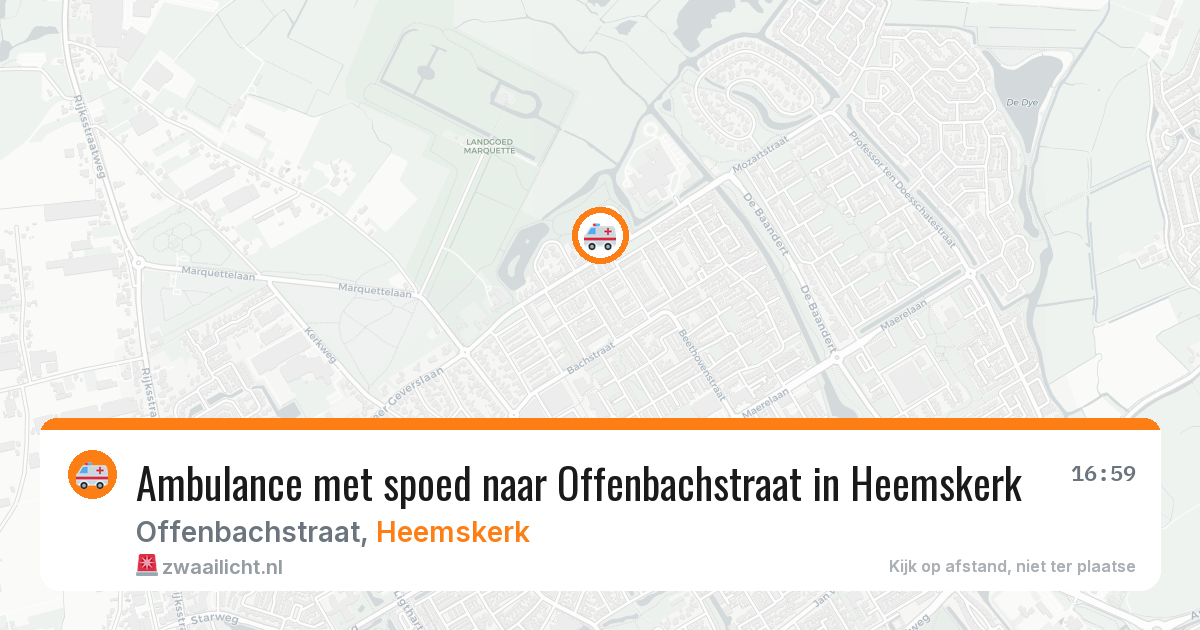 Ambulance met spoed naar Offenbachstraat in Heemskerk — 1 jul 2026