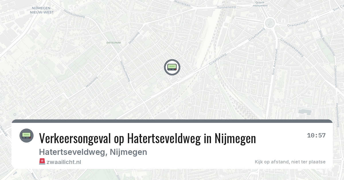 Verkeersongeval op Hatertseveldweg in Nijmegen — 25 apr 2026