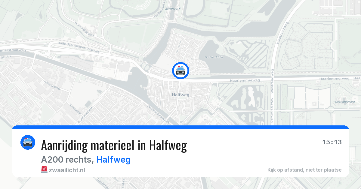 Aanrijding materieel in Halfweg — 14 jul 2026