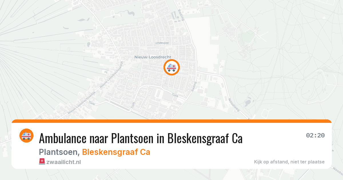 Ambulance naar Plantsoen in Bleskensgraaf Ca — 30 jan 2026