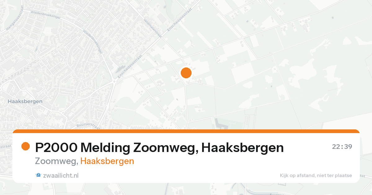 P2000 Melding Zoomweg, Haaksbergen — 20 aug 2026