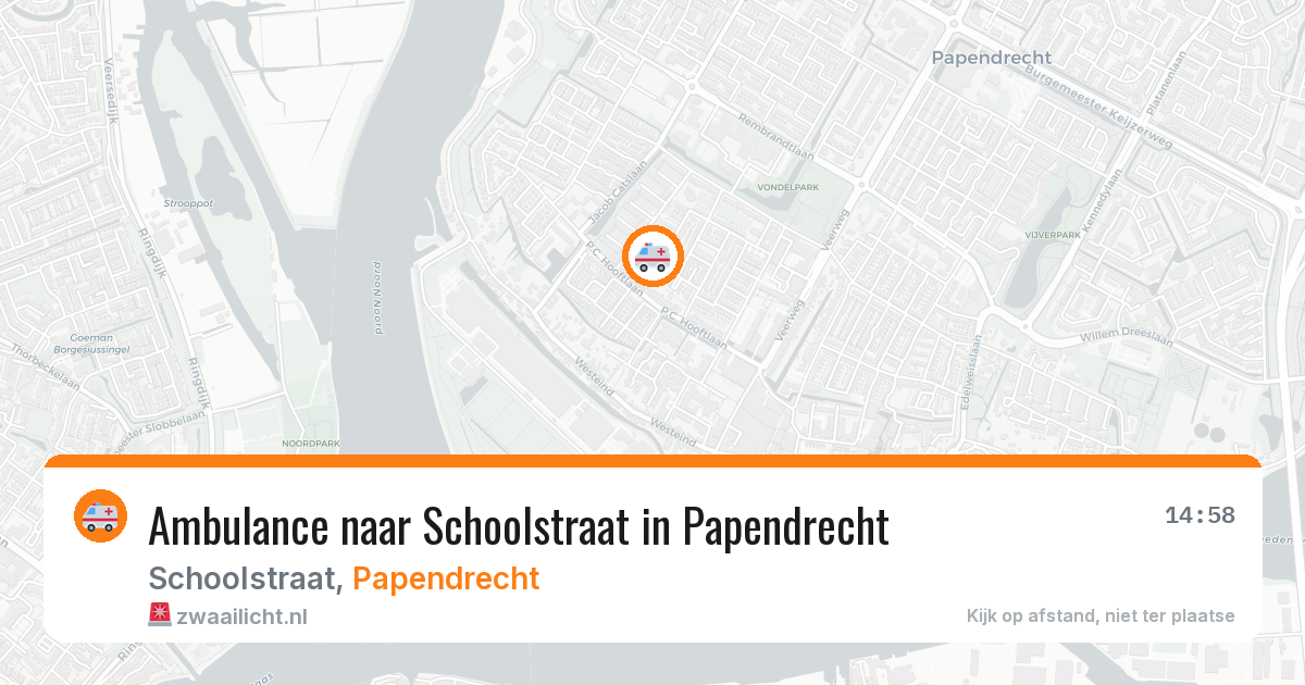 Ambulance naar Schoolstraat in Papendrecht — 26 jun 2026