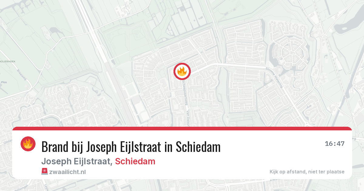 Brand bij Joseph Eijlstraat in Schiedam — 4 aug 2026