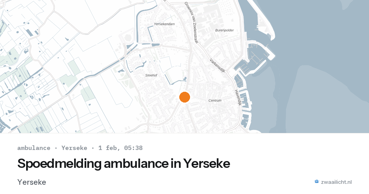 Spoedmelding ambulance in Yerseke — 1 feb 2026