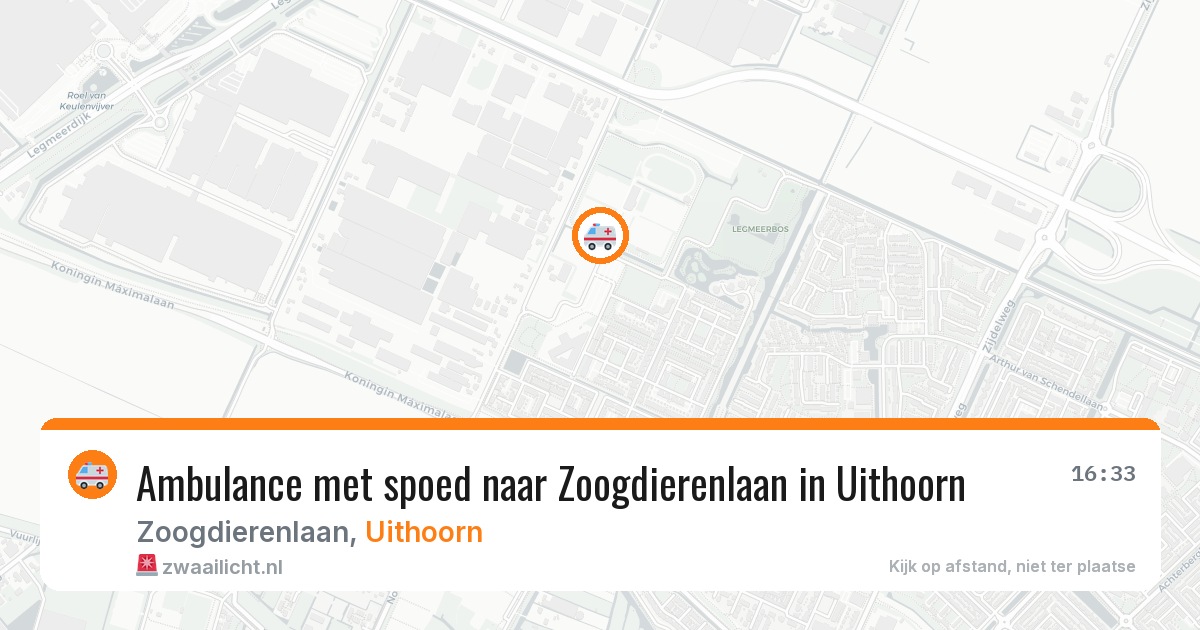 Ambulance met spoed naar Zoogdierenlaan in Uithoorn — 17 jul 2026
