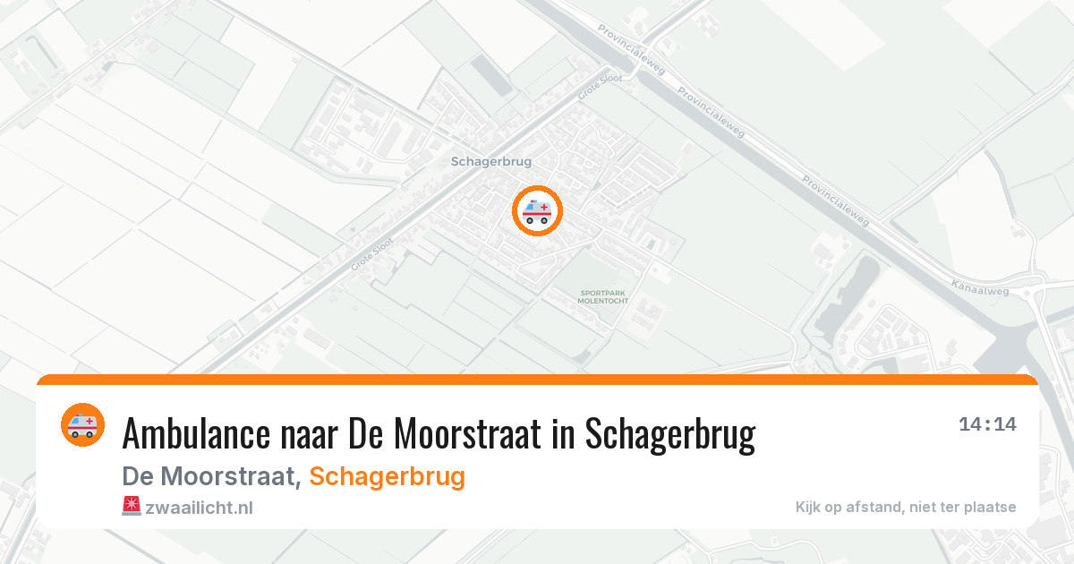 Ambulance naar De Moorstraat in Schagerbrug — 7 mei 2026