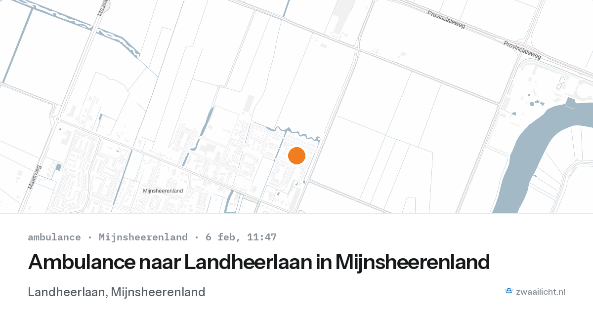 Ambulance naar Landheerlaan in Mijnsheerenland — 6 feb 2026