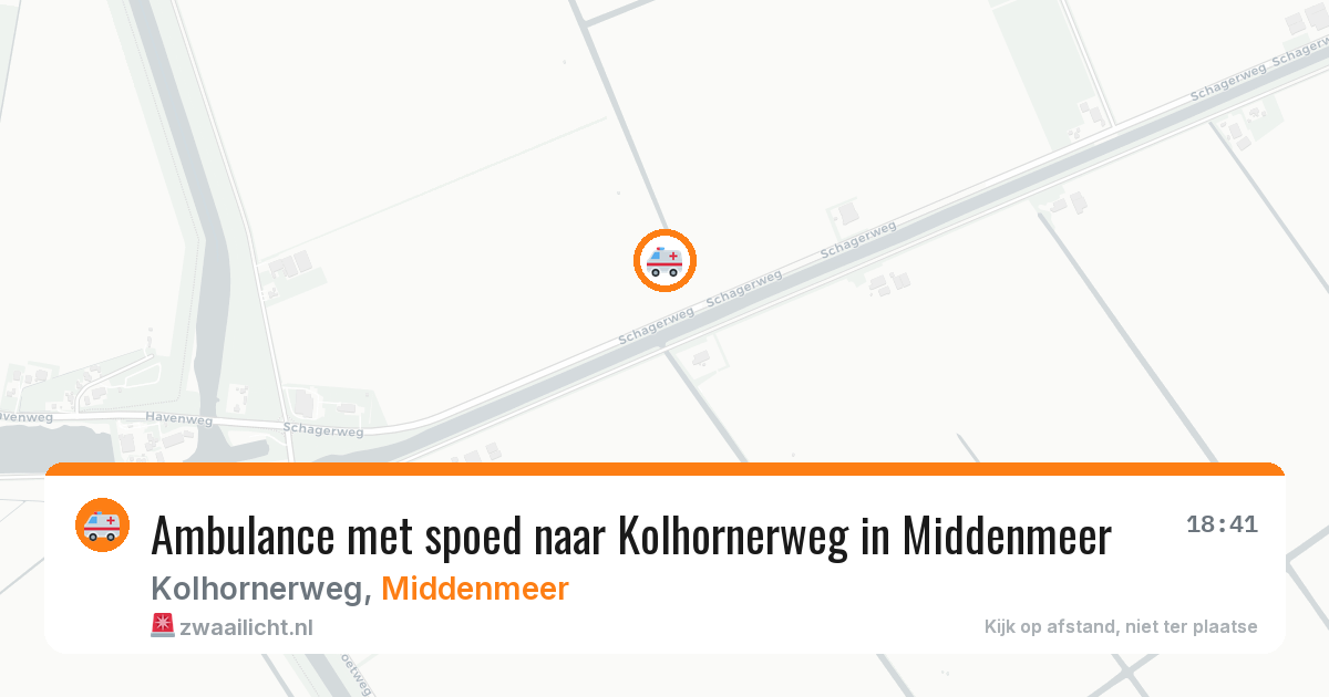 Ambulance met spoed naar Kolhornerweg in Middenmeer — 7 jul 2026