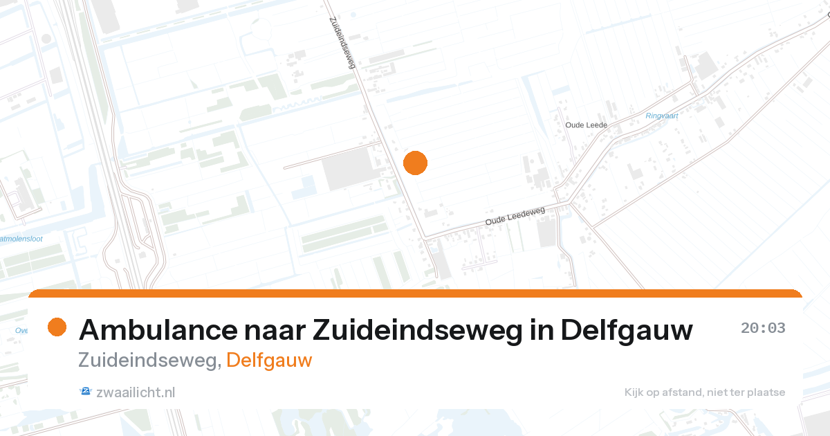 Ambulance naar Zuideindseweg in Delfgauw — 9 mei 2026