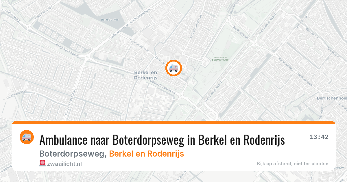 Ambulance naar Boterdorpseweg in Berkel en Rodenrijs — 22 mei 2026