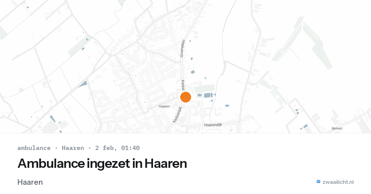 Ambulance ingezet in Haaren — 2 feb 2026