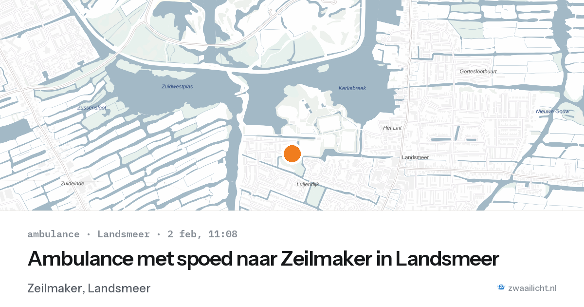 Ambulance met spoed naar Zeilmaker in Landsmeer — 2 feb 2026