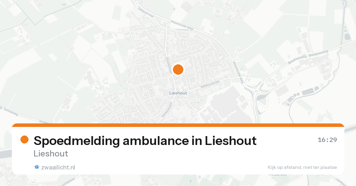 Spoedmelding ambulance in Lieshout — 29 jun 2026