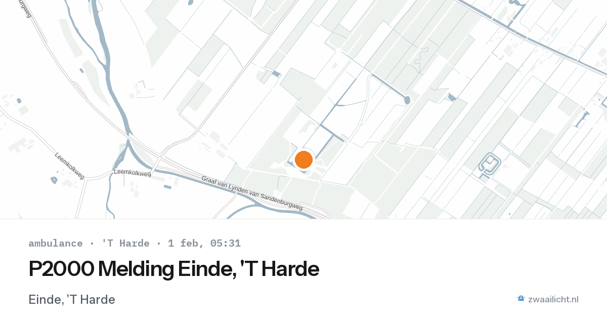 P2000 Melding Einde, 'T Harde — 1 feb 2026