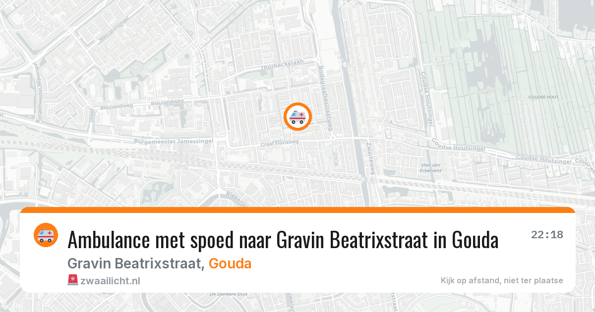 Ambulance met spoed naar Gravin Beatrixstraat in Gouda — 1 jun 2026