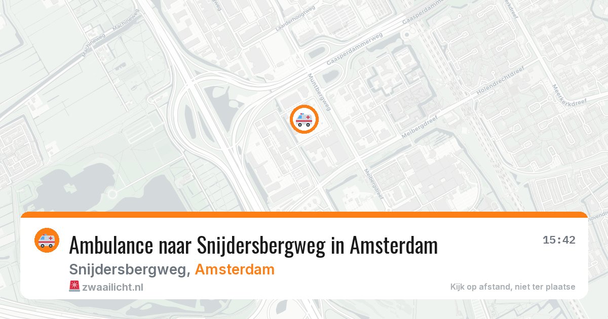 Ambulance naar Snijdersbergweg in Amsterdam — 23 jun 2026
