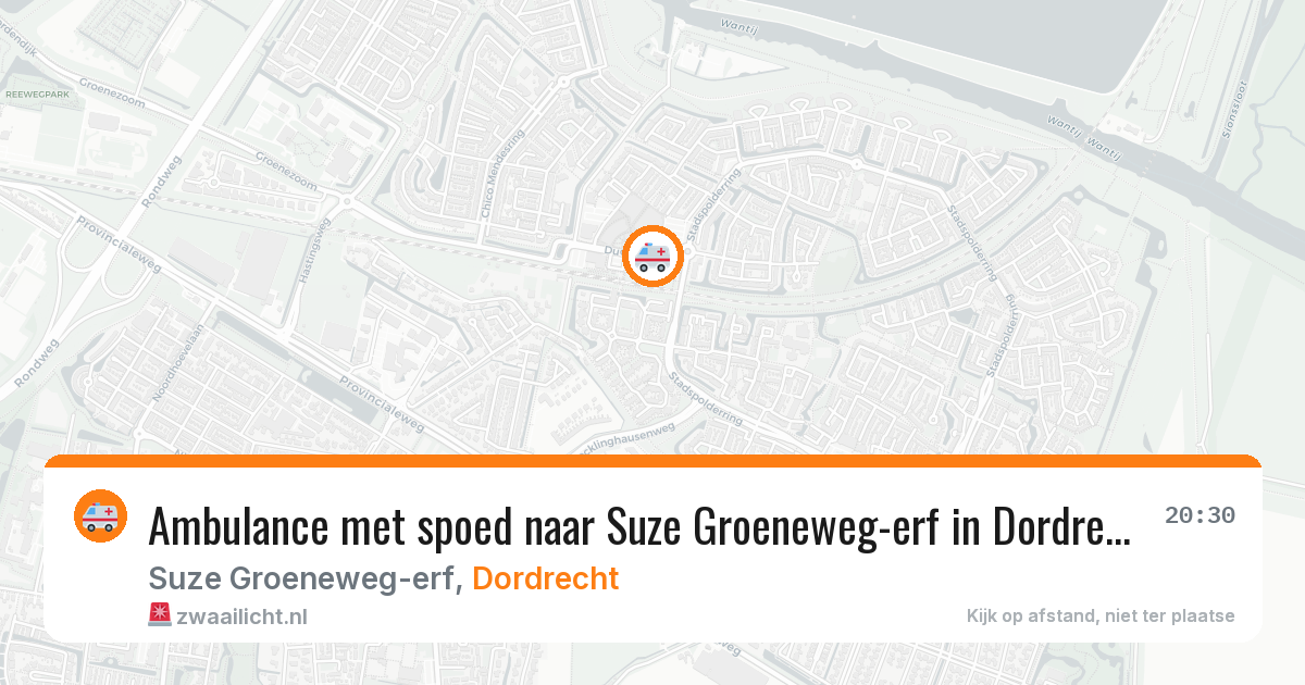 Ambulance met spoed naar Suze Groeneweg-erf in Dordrecht — 6 apr 2026