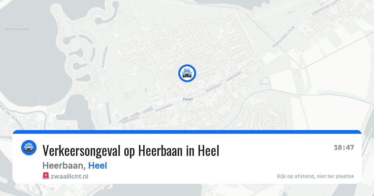 Verkeersongeval op Heerbaan in Heel — 19 jul 2026