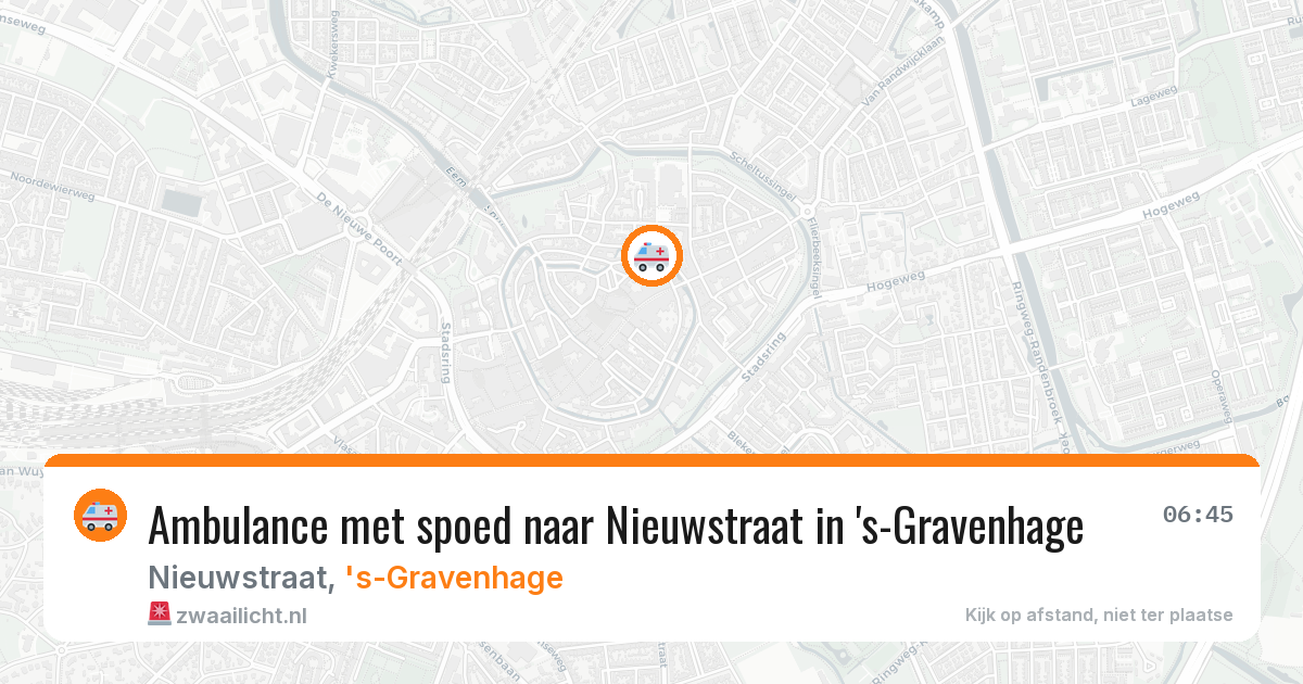Ambulance met spoed naar Nieuwstraat in 's-Gravenhage — 2 mrt 2026