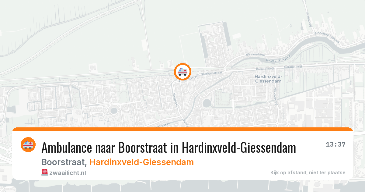 Ambulance naar Boorstraat in Hardinxveld-Giessendam — 26 mei 2026