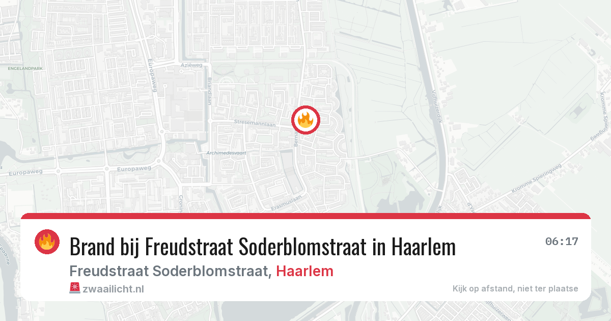 Brand bij Freudstraat Soderblomstraat in Haarlem — 10 mei 2026