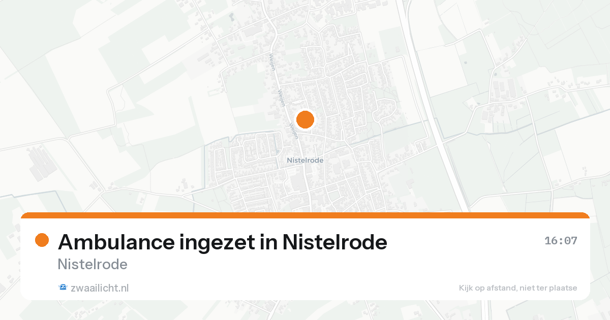 Ambulance ingezet in Nistelrode — 7 feb 2026
