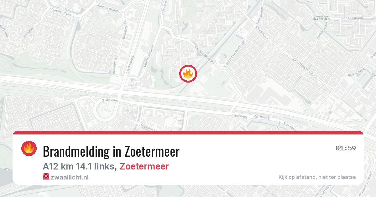 Brandmelding in Zoetermeer — 11 aug 2026