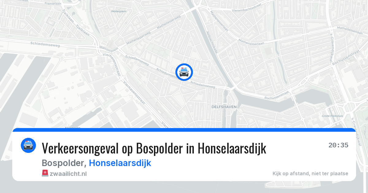 Verkeersongeval op Bospolder in Honselaarsdijk — 16 apr 2026