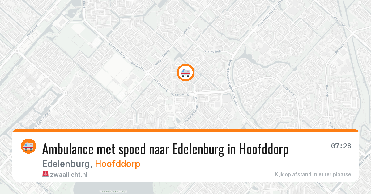 Ambulance met spoed naar Edelenburg in Hoofddorp — 28 jan 2026