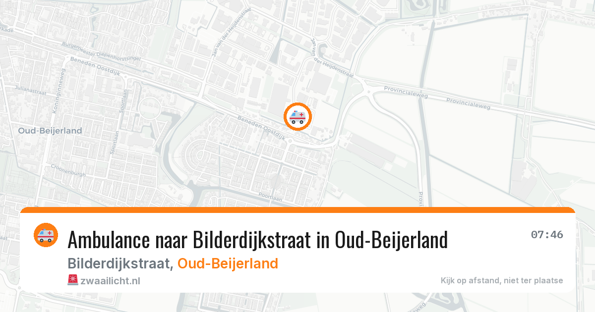 Ambulance naar Bilderdijkstraat in Oud-Beijerland — 19 jun 2026