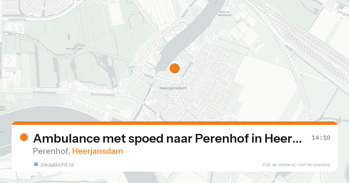Ambulance met spoed naar Perenhof in Heerjansdam — 20 aug 2026