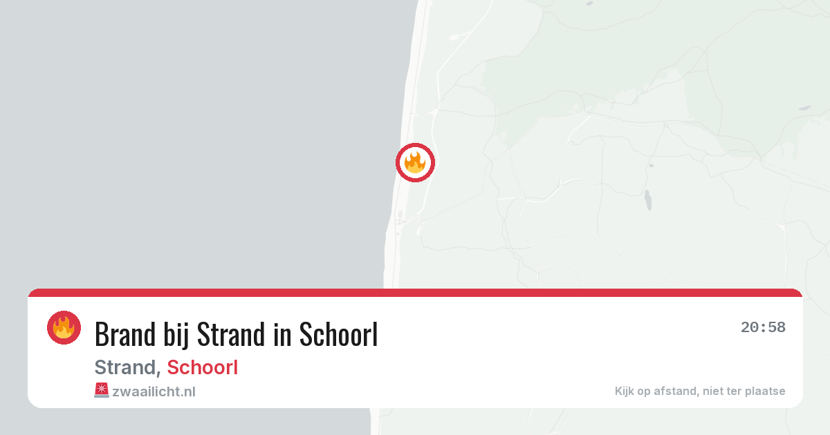 Brand bij Strand in Schoorl — 7 aug 2026