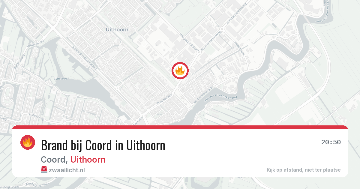 Brand bij Coord in Uithoorn — 29 mei 2026