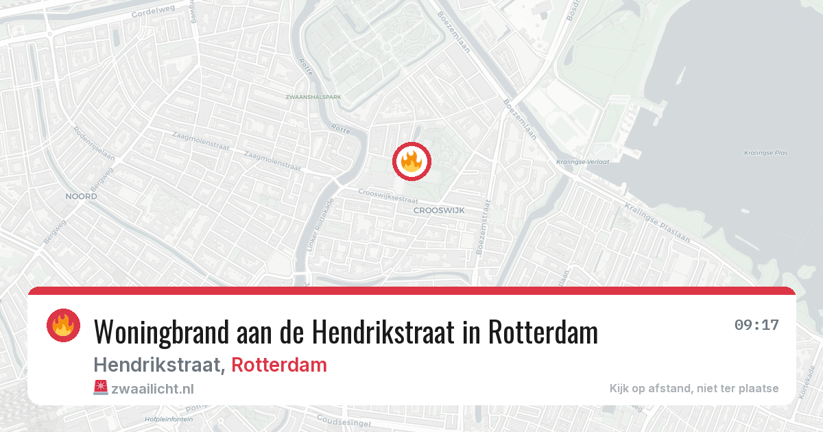 Woningbrand aan de Hendrikstraat in Rotterdam — 7 aug 2026