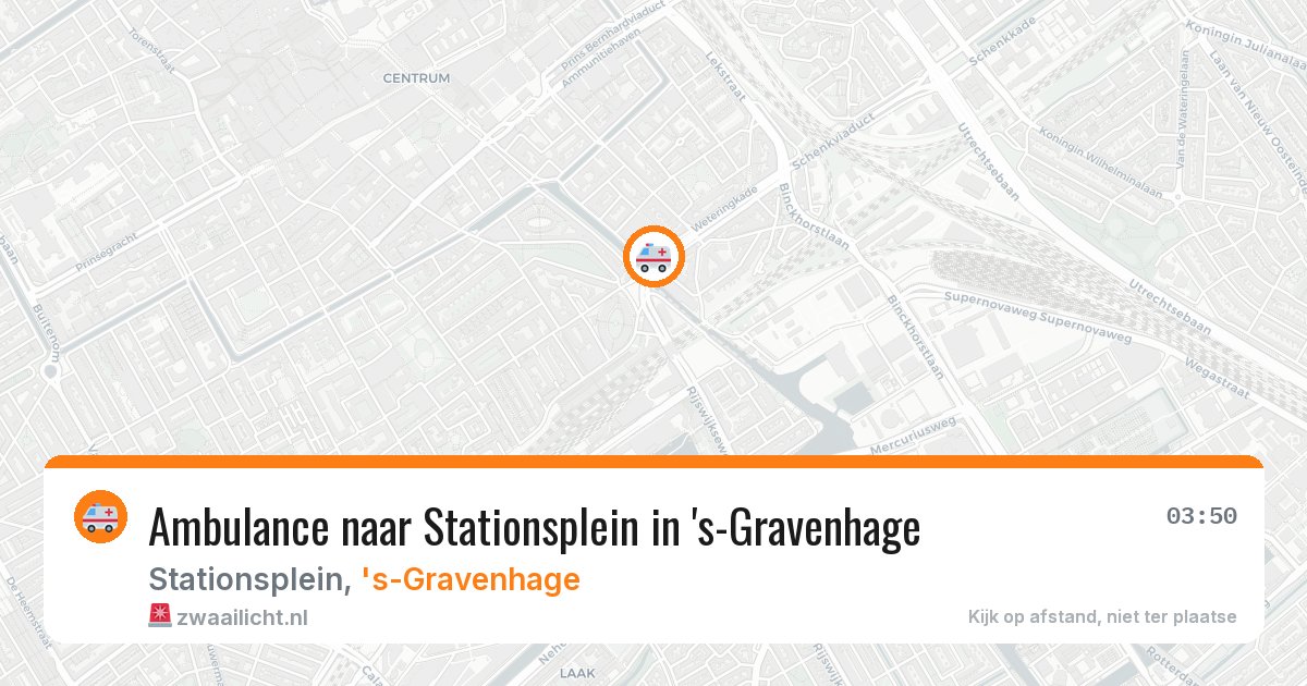Ambulance naar Stationsplein in 's-Gravenhage — 7 mrt 2026