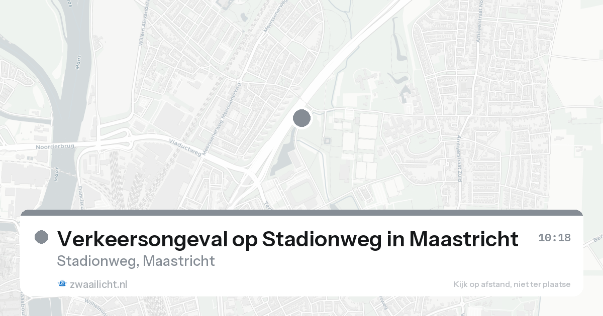 Verkeersongeval op Stadionweg in Maastricht — 21 aug 2026
