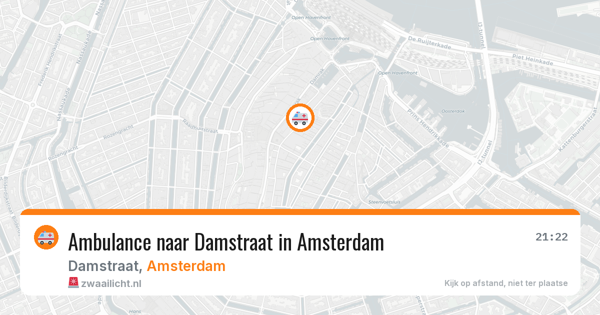 Ambulance naar Damstraat in Amsterdam — 29 jul 2026