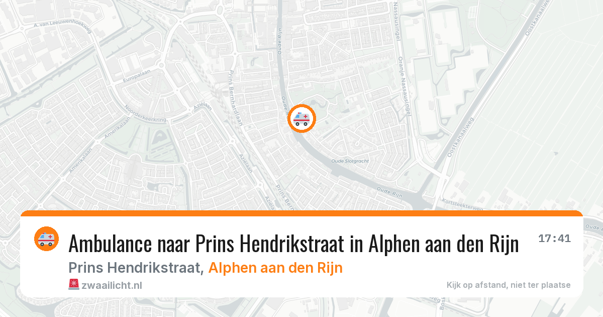 Ambulance naar Prins Hendrikstraat in Alphen aan den Rijn — 25 jun 2026