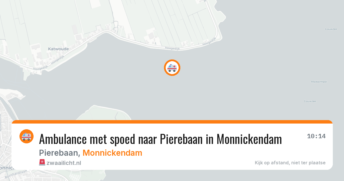 Ambulance met spoed naar Pierebaan in Monnickendam — 19 jan 2026
