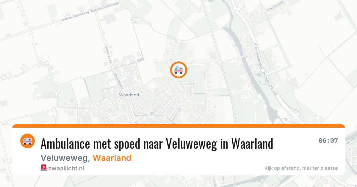 Ambulance met spoed naar Veluweweg in Waarland — 19 mrt 2026