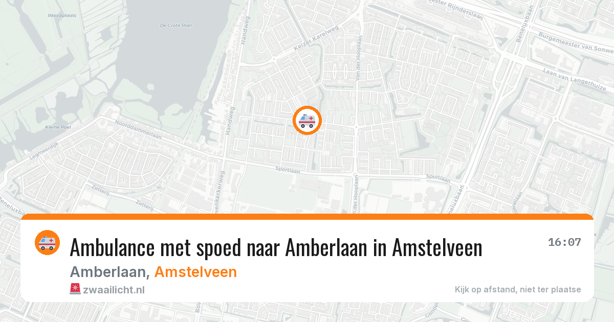 Ambulance met spoed naar Amberlaan in Amstelveen — 30 jun 2026
