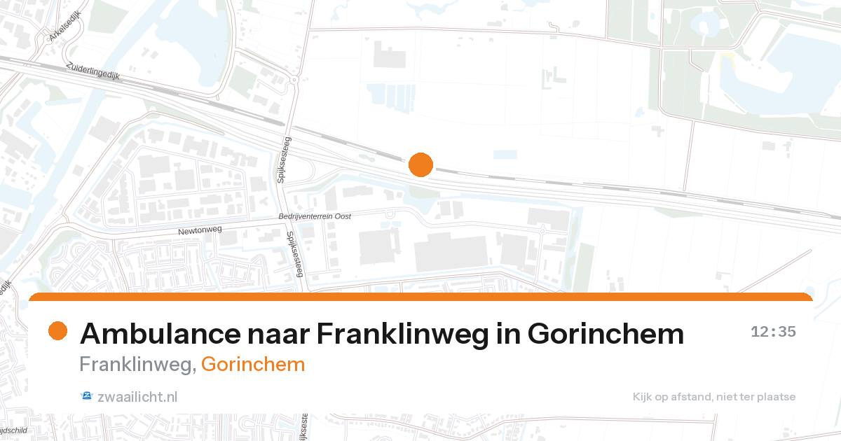 Ambulance naar Franklinweg in Gorinchem — 27 aug 2026
