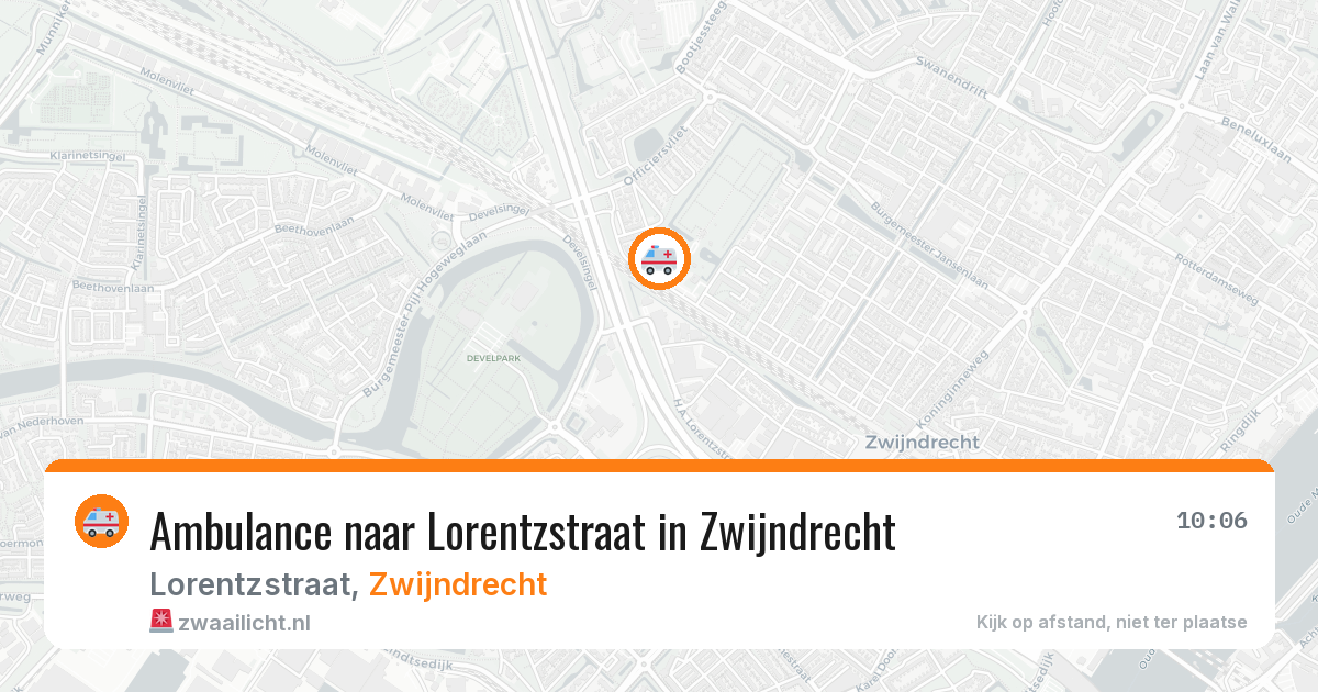 Ambulance naar Lorentzstraat in Zwijndrecht — 26 mrt 2026