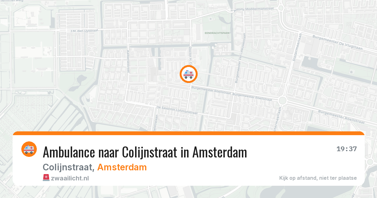 Ambulance naar Colijnstraat in Amsterdam — 8 mei 2026