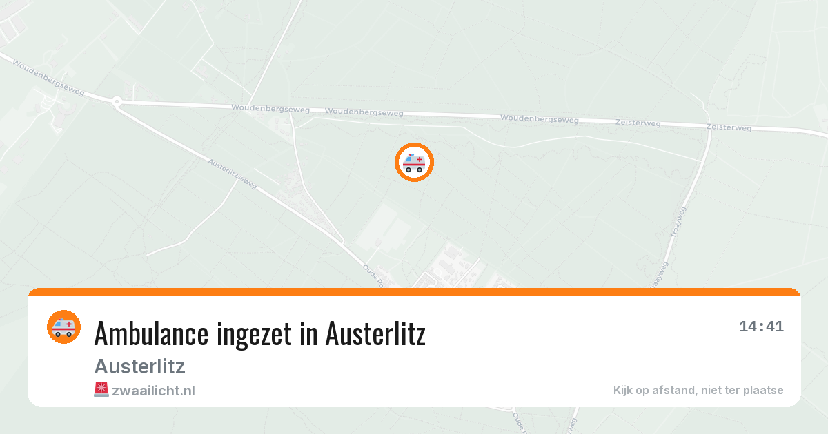 Ambulance ingezet in Austerlitz — 13 aug 2026