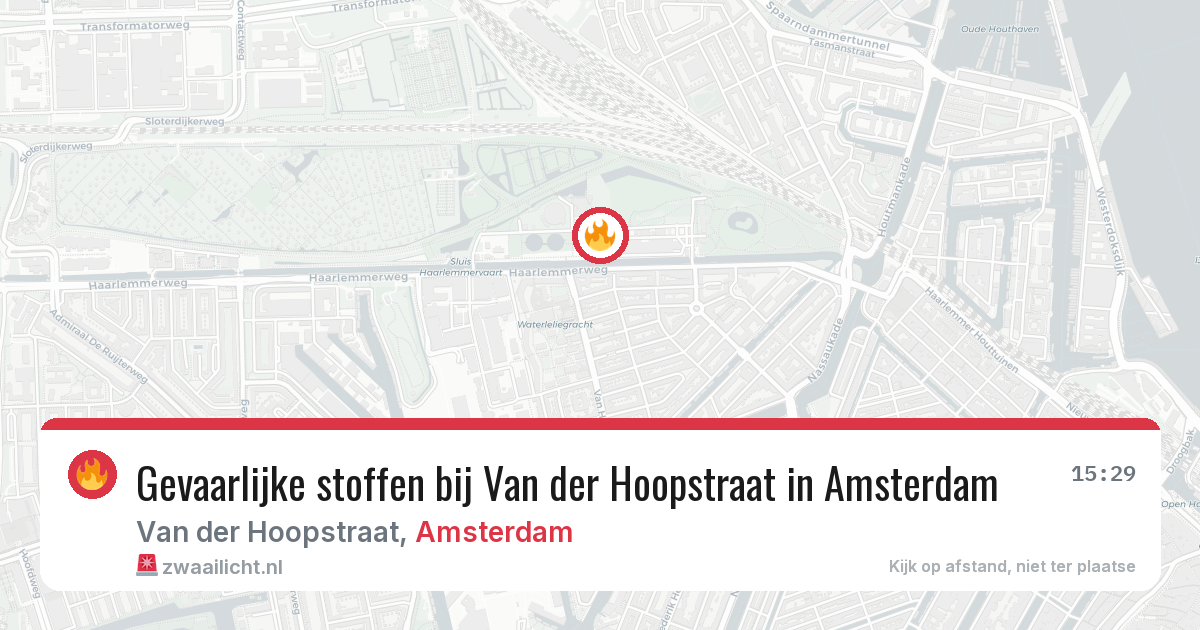 Gevaarlijke stoffen bij Van der Hoopstraat in Amsterdam — 12 mei 2026