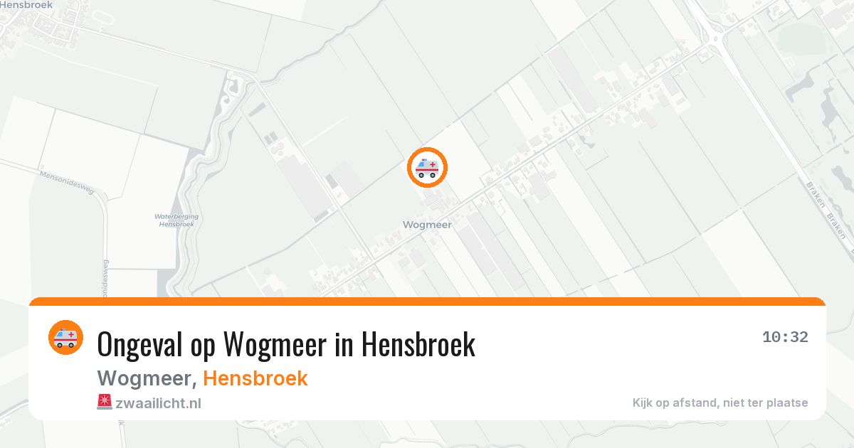 Ongeval op Wogmeer in Hensbroek — 18 feb 2026