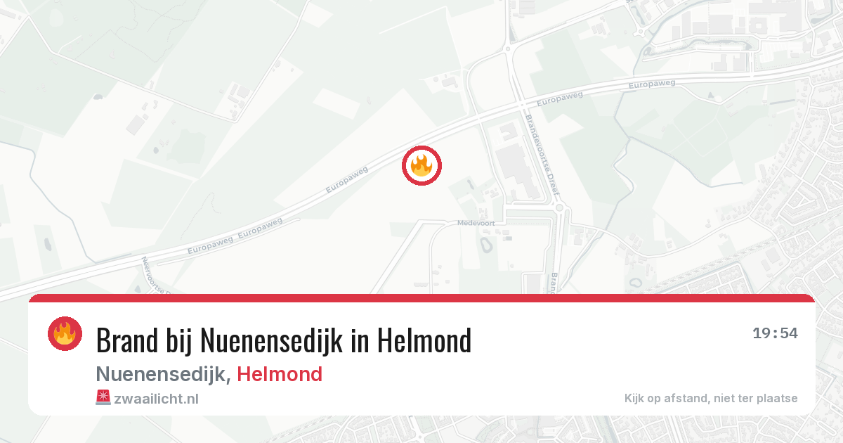 Brand bij Nuenensedijk in Helmond — 28 jul 2026