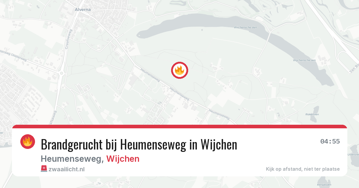 Brandgerucht bij Heumenseweg in Wijchen — 15 aug 2026